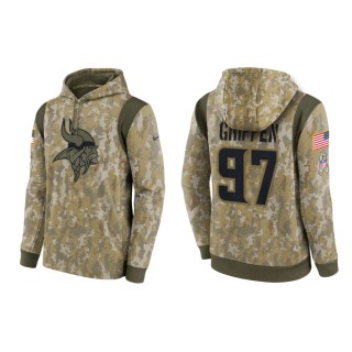 Men's Everson Griffen Minnesota Vikings Camo 2021 Salute To Service Therma Hoodie