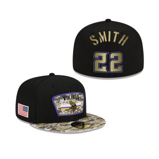 Men's Harrison Smith Minnesota Vikings Black Camo 2021 Salute To Service 59FIFTY Fitted Hat