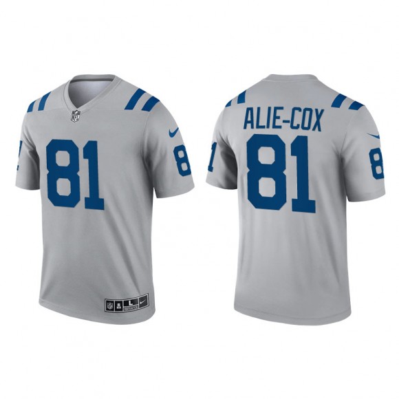 Mo Alie-Cox Gray 2021 Inverted Legend Colts Jersey