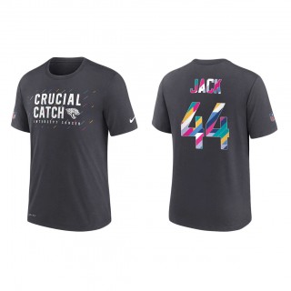 Myles Jack Jacksonville Jaguars Nike Charcoal 2021 NFL Crucial Catch Performance T-Shirt