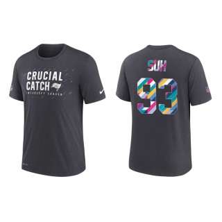 Ndamukong Suh Tampa Bay Buccaneers Nike Charcoal 2021 NFL Crucial Catch Performance T-Shirt