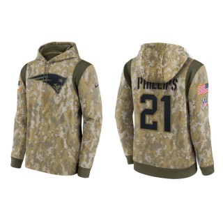 Men's Adrian Phillips New England Patriots Camo 2021 Salute To Service Therma Hoodie