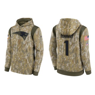 Men's N'Keal Harry New England Patriots Camo 2021 Salute To Service Therma Hoodie
