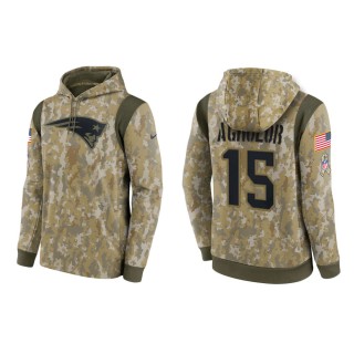 Men's Nelson Agholor New England Patriots Camo 2021 Salute To Service Therma Hoodie