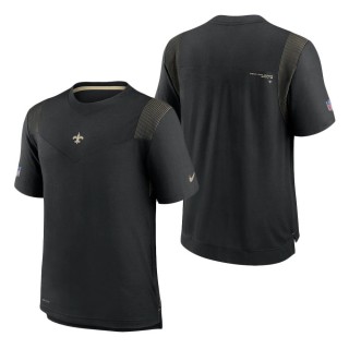 New Orleans Saints Nike Black Sideline Player UV Performance T-Shirt