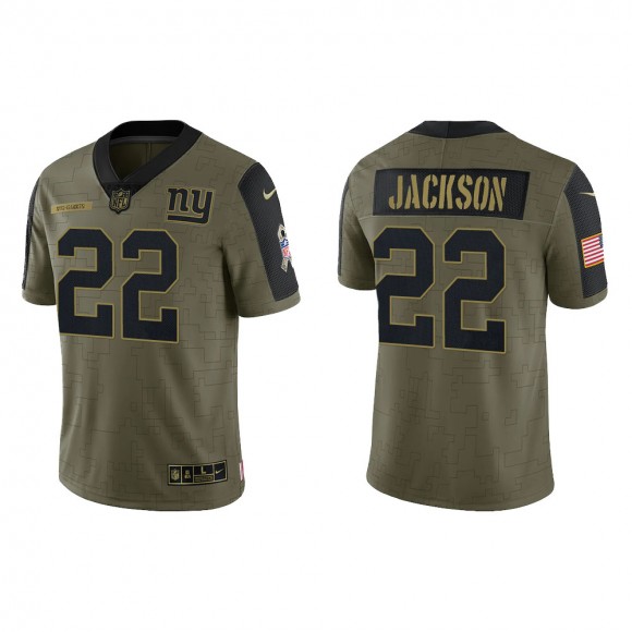 Men's Adoree' Jackson New York Giants Olive 2021 Salute To Service Limited Jersey