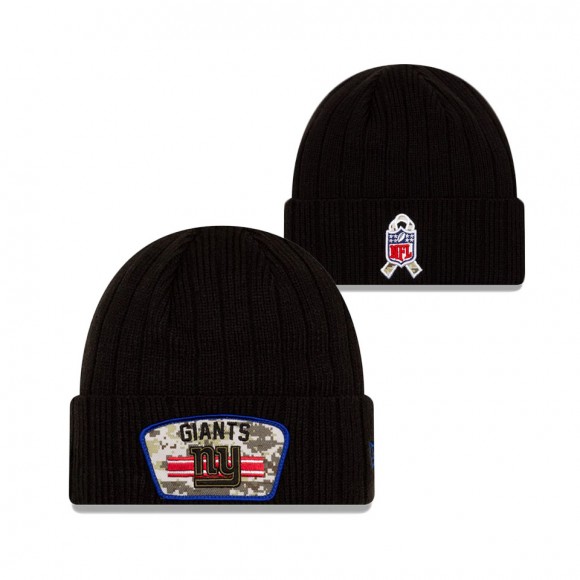 2021 Salute To Service Giants Black Cuffed Knit Hat