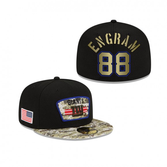 Men's Evan Engram New York Giants Black Camo 2021 Salute To Service 59FIFTY Fitted Hat