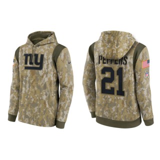 Men's Jabrill Peppers New York Giants Camo 2021 Salute To Service Therma Hoodie