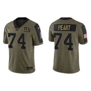 Men's Matt Peart New York Giants Olive 2021 Salute To Service Limited Jersey