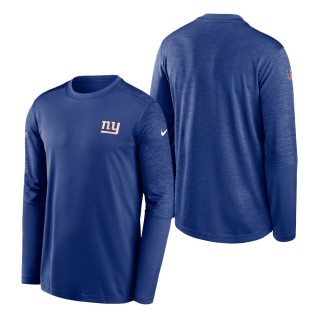 New York Giants Nike Royal Heathered Royal Sideline Coaches UV Performance Long Sleeve T-Shirt
