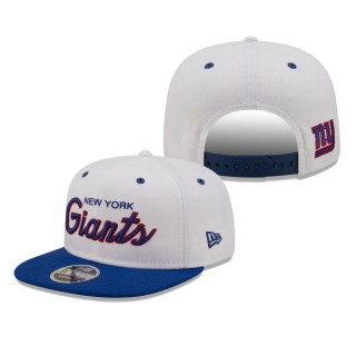 New York Giants White Royal Sparky Original 9FIFTY Snapback Hat