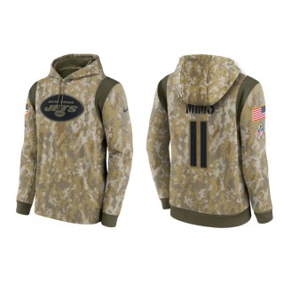 Men's Denzel Mims New York Jets Camo 2021 Salute To Service Therma Hoodie