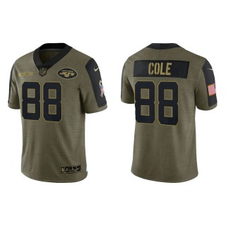 Men's Keelan Cole New York Jets Olive 2021 Salute To Service Limited Jersey