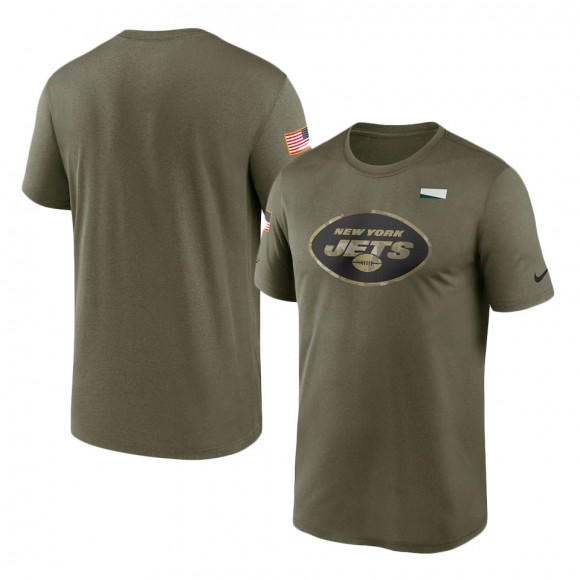 2021 Salute To Service Jets Olive Legend Performance T-Shirt