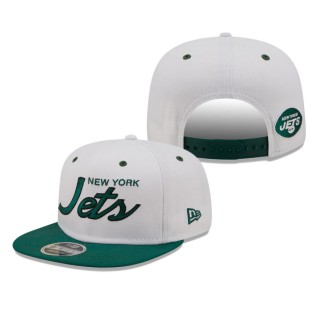 New York Jets White Green Sparky Original 9FIFTY Snapback Hat