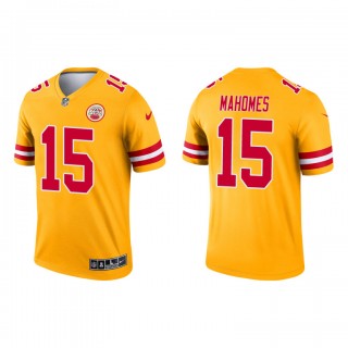 Patrick Mahomes Yellow 2021 Inverted Legend Chiefs Jersey