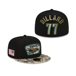 Men's Andre Dillard Philadelphia Eagles Black Camo 2021 Salute To Service 59FIFTY Fitted Hat