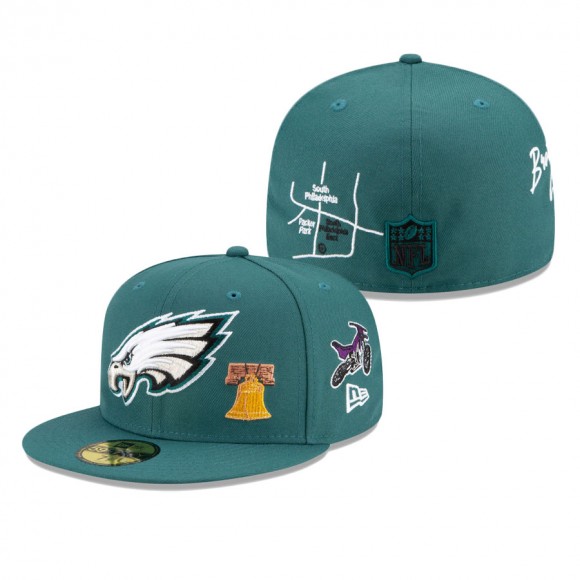 Philadelphia Eagles Midnight Green City Transit 59FIFTY Fitted Hat