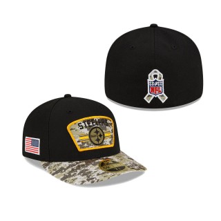 2021 Salute To Service Steelers Black Camo Low Profile 59FIFTY Fitted Hat