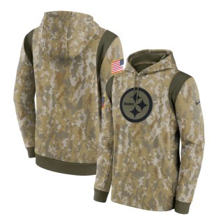 2021 Salute To Service Steelers Camo Therma Performance Pullover Hoodie