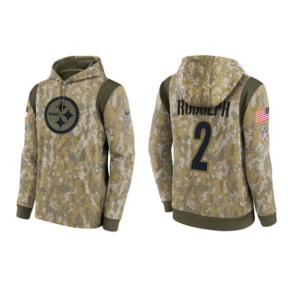 Men's Mason Rudolph Pittsburgh Steelers Camo 2021 Salute To Service Therma Hoodie