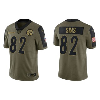 Men's Steven Sims Pittsburgh Steelers Olive 2021 Salute To Service Limited Jersey