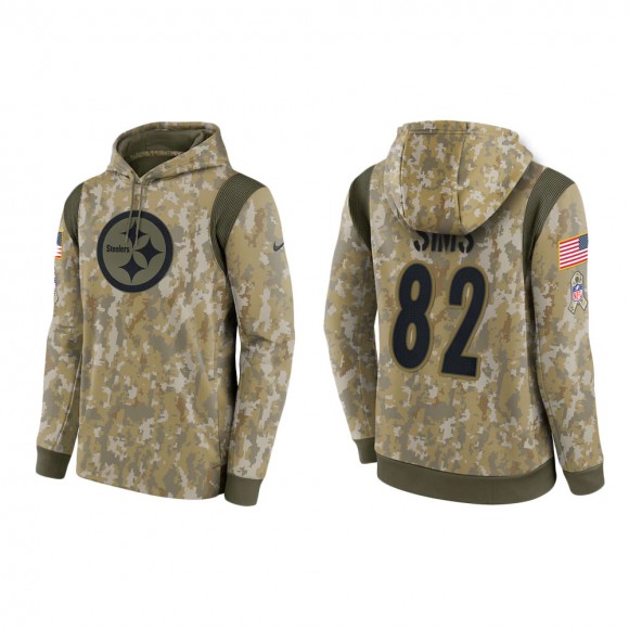 Men's Steven Sims Pittsburgh Steelers Camo 2021 Salute To Service Therma Hoodie