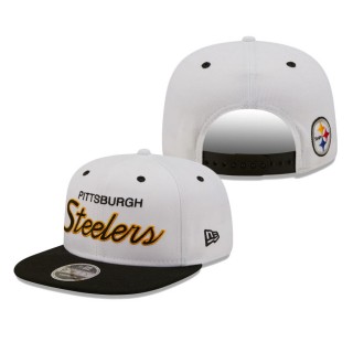 Pittsburgh Steelers White Black Sparky Original 9FIFTY Snapback Hat