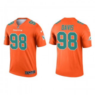 Raekwon Davis Orange 2021 Inverted Legend Dolphins Jersey