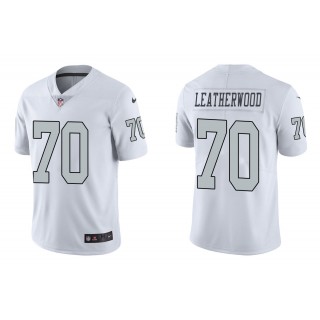 Men's Alex Leatherwood Las Vegas Raiders White Color Rush Limited Jersey