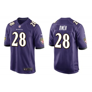 Men's Jayson Oweh Baltimore Ravens Purple 2021 NFL Draft Jersey