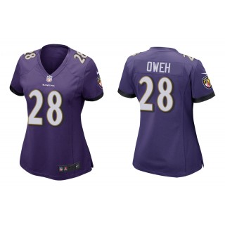 Women's Jayson Oweh Baltimore Ravens Purple 2021 NFL Draft Jersey