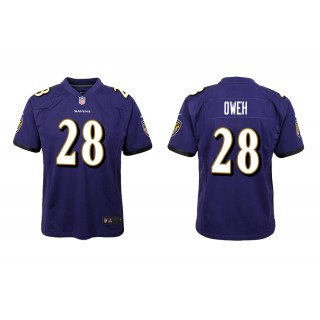 Youth Jayson Oweh Baltimore Ravens Purple 2021 NFL Draft Jersey