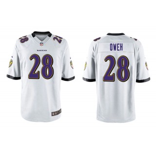 Men's Jayson Oweh Baltimore Ravens White 2021 NFL Draft Jersey