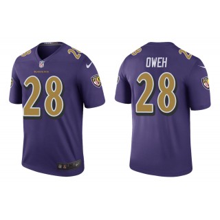 Men's Jayson Oweh Baltimore Ravens Purple Color Rush Legend Jersey