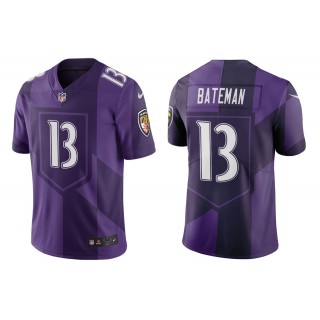 Men's Rashod Bateman Baltimore Ravens Purple City Edition Jersey