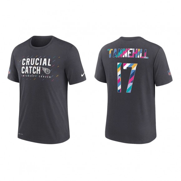 Ryan Tannehill Tennessee Titans Nike Charcoal 2021 NFL Crucial Catch Performance T-Shirt