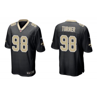 Men's Payton Turner New Orleans Saints Black 2021 NFL Draft Jersey
