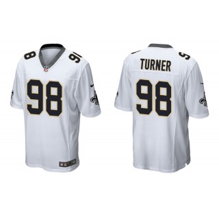 Men's Payton Turner New Orleans Saints White 2021 NFL Draft Jersey