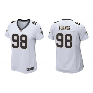 Women's Payton Turner New Orleans Saints White 2021 NFL Draft Jersey