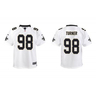 Youth Payton Turner New Orleans Saints White 2021 NFL Draft Jersey