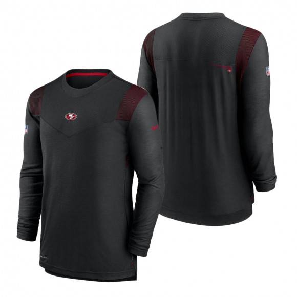 San Francisco 49ers Nike Black Sideline Player UV Performance Long Sleeve T-Shirt