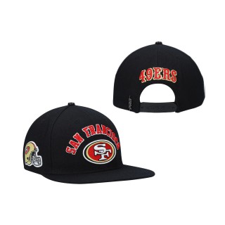 San Francisco 49ers Pro Standard Black Stacked Snapback Hat