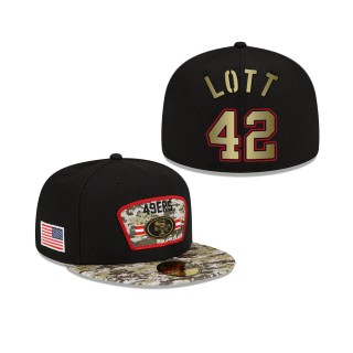 Men's Ronnie Lott San Francisco 49ers Black Camo 2021 Salute To Service 59FIFTY Fitted Hat