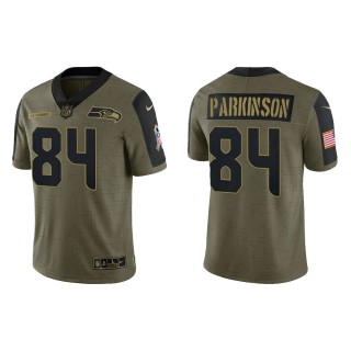 Men's Colby Parkinson Seattle Seahawks Olive 2021 Salute To Service Limited Jersey