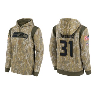 Men's DeeJay Dallas Seattle Seahawks Camo 2021 Salute To Service Therma Hoodie