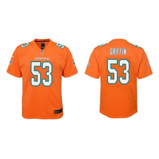 Shaquem Griffin Orange Color Rush Game Dolphins Youth Jersey