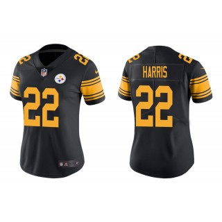 Women's Najee Harris Pittsburgh Steelers Black Color Rush Limited Jersey