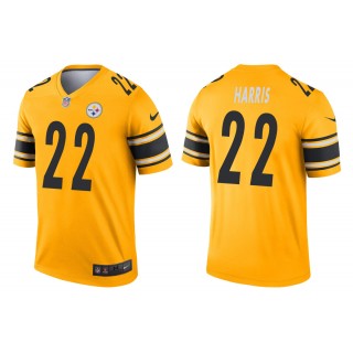 Men's Najee Harris Pittsburgh Steelers Gold Inverted Legend Jersey